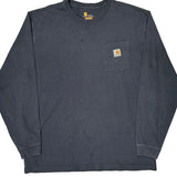 Carhartt Long Sleeve T-Shirt - XL Gray Cotton