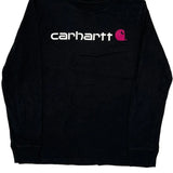 Age 12 Carhartt Long Sleeve T-Shirt - Large Black Cotton