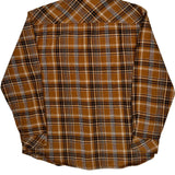 Dickies Checked Flannel Shirt - Large Brown Cotton