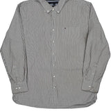 Tommy Hilfiger Striped Shirt - 2XL Black & White Cotton