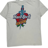25Th Anniversary Hard Rock Cafe Graphic T-Shirt - Small White Cotton
