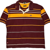 The Banks Ecko Unltd Striped Rugby Shirt - XL Burgundy Cotton