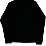Ralph Lauren Quilted Fleece Jacket - Medium Black & White Polyester