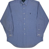 Yarmouth Ralph Lauren Checked Shirt - Large Blue Cotton