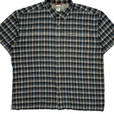 The North Face Checked Short Sleeve Shirt - XL Brown Polyester