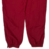 Reebok Track Pants - Large Red Polyester
