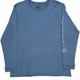 Carhartt Long Sleeve T-Shirt - Large Blue Cotton