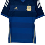 Argentina National Team Adidas 2013-15 Away Football Shirt - Small Blue Polyester