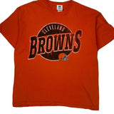 Cleveland Browns Nfl T-Shirt - XL Orange Cotton