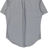 Ralph Lauren Striped Short Sleeve Shirt - Medium Blue Cotton