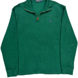 Polo By Ralph Lauren 1/4 Zip - XL Green Cotton