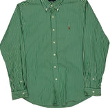 Ralph Lauren Striped Shirt - Large Green Cotton
