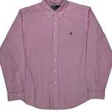 Polo By Ralph Lauren Striped Shirt - XL Red Cotton