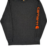 Carhartt Long Sleeve T-Shirt - Small Gray Cotton