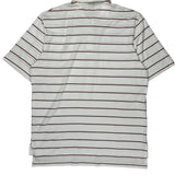 Polo By Ralph Lauren Striped Polo Shirt - Medium White Cotton