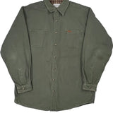 Tall Carhartt Flannel Shirt - XL Green Cotton