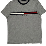Tommy Hilfiger Spellout T-Shirt - Small Gray Cotton