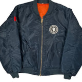 Ma-1 Canada Goons Hood Program Bomber Jacket - Medium Navy Nylon