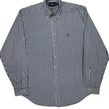 Ralph Lauren Striped Shirt - Large Red Cotton