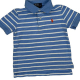 Age 3 Polo By Ralph Lauren Striped Polo Shirt - XS Blue Cotton