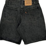 Orange Tab Levis Denim Shorts - 30W UK 12 Black Cotton