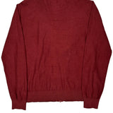 Vintage Armani Exchange Zip Up- Large Red Cotton Blend