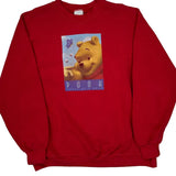Winnie The Pooh Disney Graphic Sweatshirt - XL Red Cotton