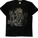 Fruit Of The Loom Single Stitch T-Shirt - Large Black Cotton