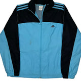 Adidas Striped Track Jacket - Large Black Polyester