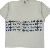 Delta Tau Sigma Fruit Of The Loom Single Stitch T-Shirt - XL White Cotton