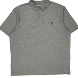 Carhartt Polo Shirt - 2XL Grey Cotton