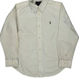 Age 6 Ralph Lauren Shirt - Small Cream Cotton