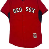 Red Sox Majestic Mlb Jersey - Large Red Polyester