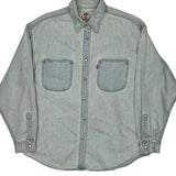 Levis Denim Shirt - Large Light Wash Cotton