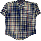 Chaps Ralph Lauren Checked Short Sleeve Shirt - Large Multicoloured Cotton