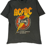 For Those About To Rock Ac/Dc Band T-Shirt - XL Black Cotton