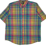 Nautica Checked Short Sleeve Shirt - Large Multicoloured Cotton