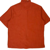 Caribbean Hawaiian Shirt - Large Orange Silk Blend