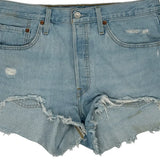 Levis Denim Shorts - 32W UK 12 Light Wash Cotton