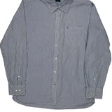 Tommy Hilfiger Striped Shirt - Large Blue Cotton