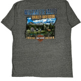 Harley Davidson Graphic T-Shirt - Large Gray Cotton