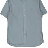 Tommy Hilfiger Short Sleeve Shirt - Medium Blue Cotton