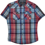 Ecko Unltd Checked Short Sleeve Shirt - Large Multicoloured Cotton