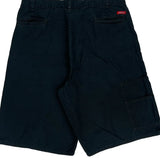 Dickies Cargo Shorts - 37W 12L Black Cotton
