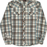 Dickies Checked Flannel Shirt - Medium Blue Cotton