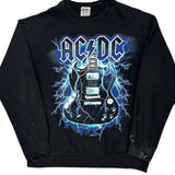 Ac/Dc Band Sweatshirt - Small Black Cotton