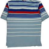 Vintage Coogi Striped Polo Shirt - XL Blue Cotton