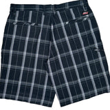 Dickies Checked Cargo Shorts - 34W 10L White Cotton