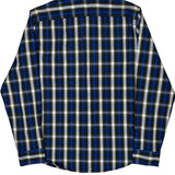 Levis Checked Flannel Shirt - Large Blue Cotton