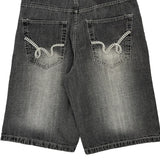 Blue Ocean Denim Shorts - 36W 15L Grey Cotton